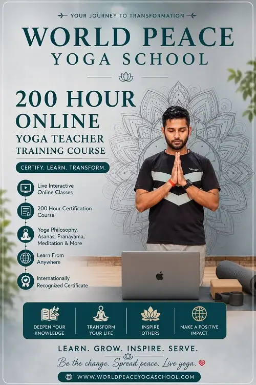 World Peace Yoga School Online Course Poster